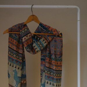 Colorful, soft, winter scarf